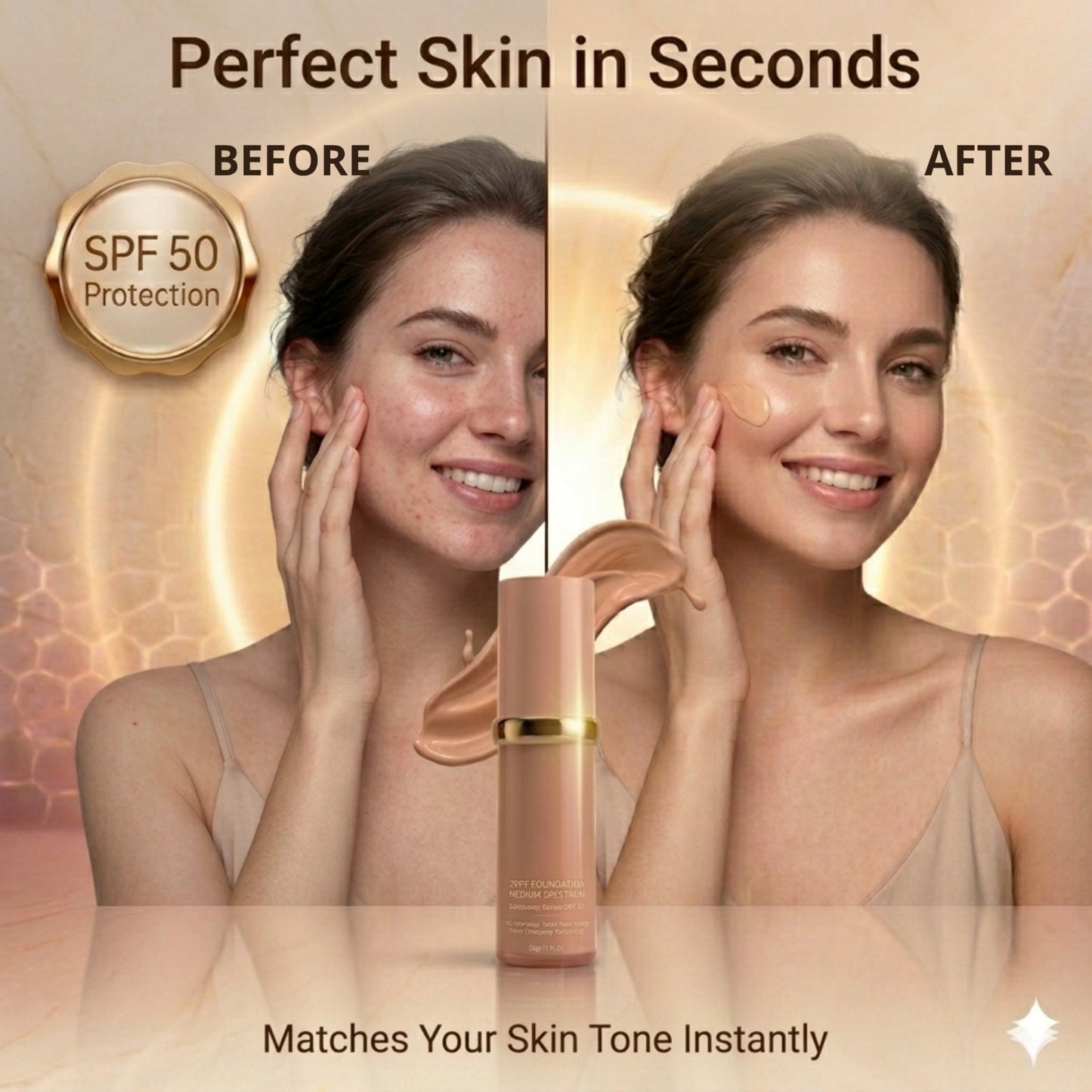4-in-1 Foundation with SPF 50 – Flawless Skin in Seconds