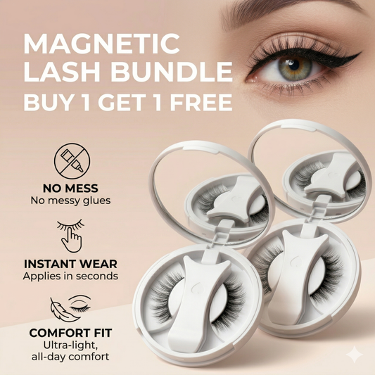 Magnetic Eyelashes with Applicator – Reusable Natural Look